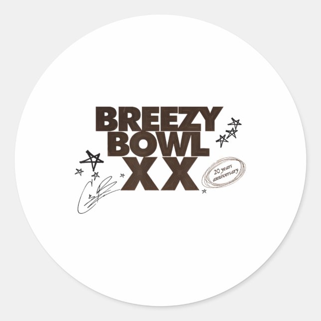 Chris Breezy Xx 2025  Classic Round Sticker (Front)