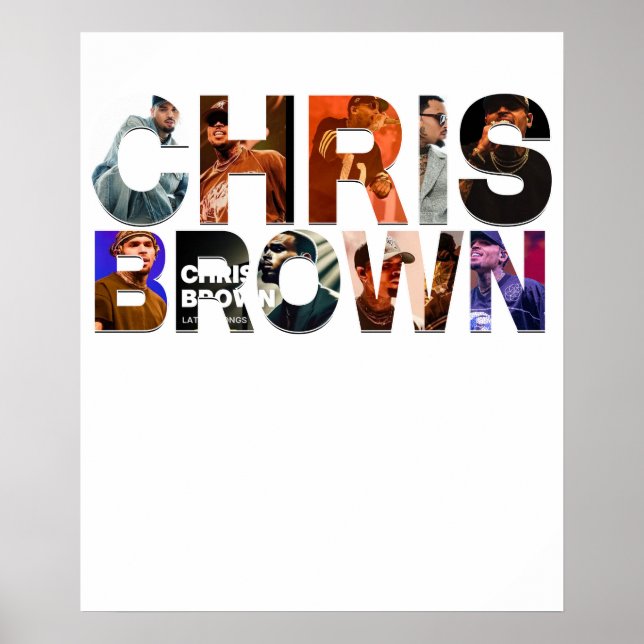 Chris Brown tex Poster (Front)