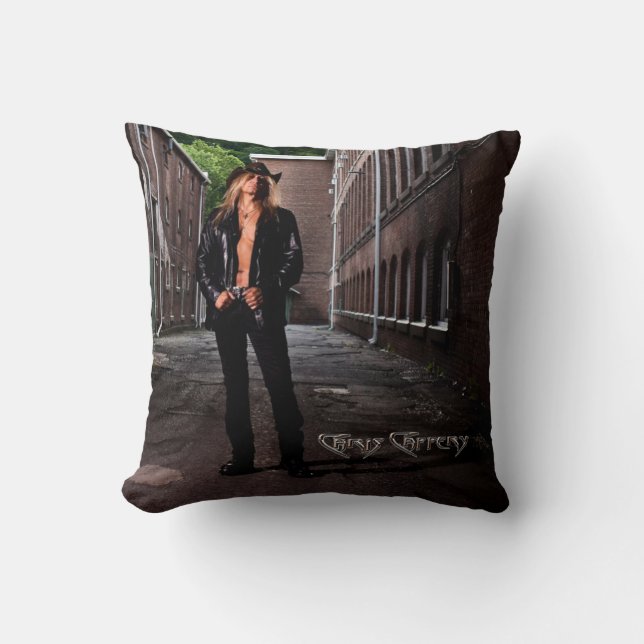 Chris Caffery Alley Full Shot Throw Pillow (Front)