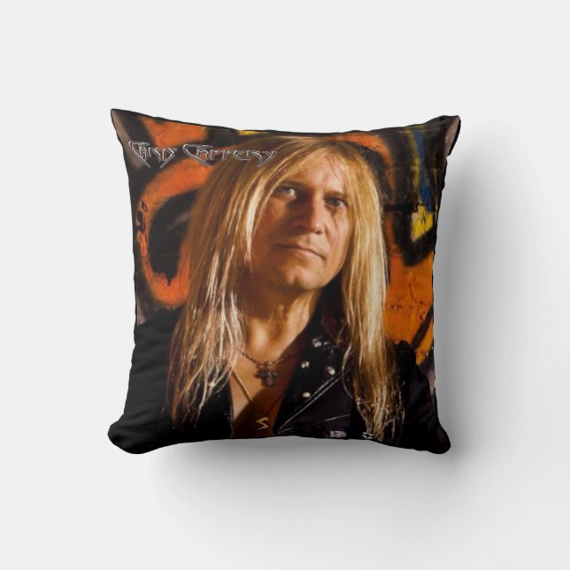 Chris Caffery Portrait Color Throw Pillow (Front)