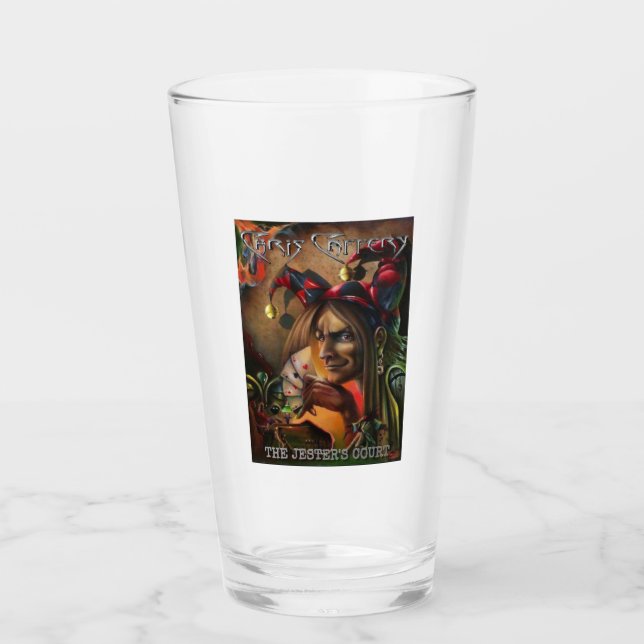 Chris Caffery - The Jester's Court 16 oz Glass (Front)
