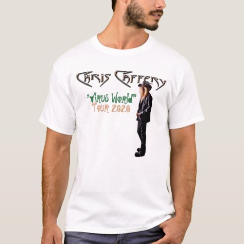 Chris Caffery Virus World Tour 2020 Adult G White T_Shirt
