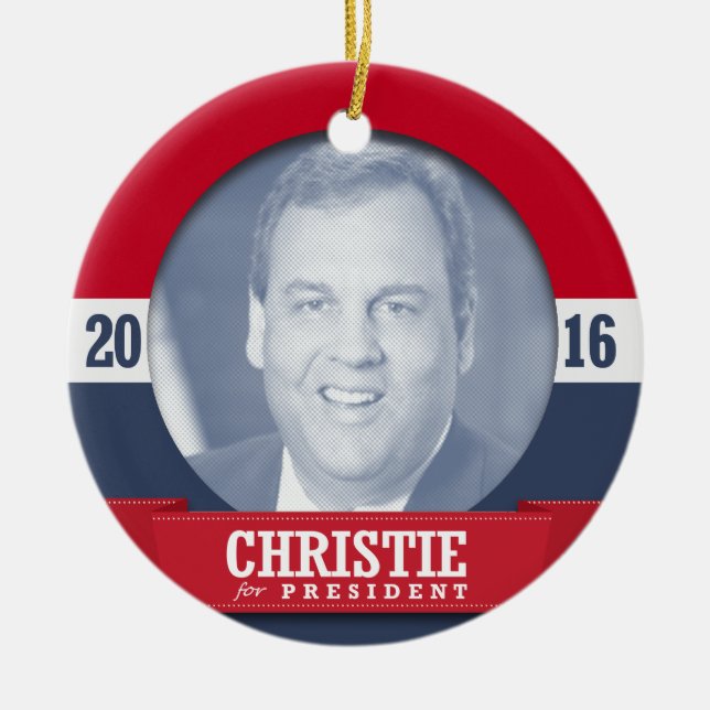 CHRIS CHRISTIE 2016 CERAMIC ORNAMENT (Front)