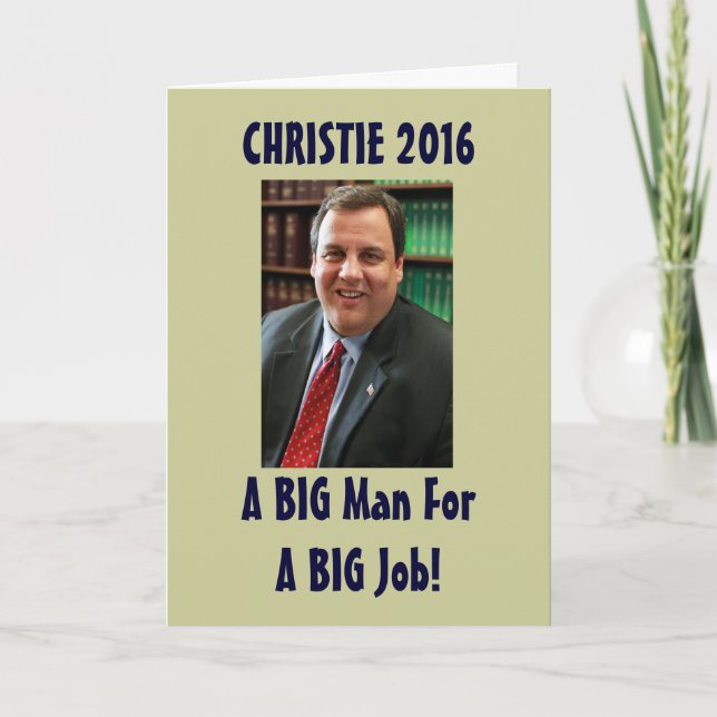 Chris Christie 2016 Funny Christmas Card (Front)