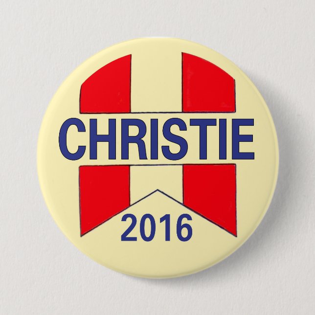 Chris Christie 2016 Pinback Button (Front)