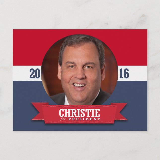 CHRIS CHRISTIE 2016 POSTCARD (Front)