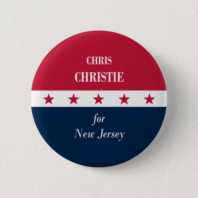 Chris Christie for New Jersey Button (Front)