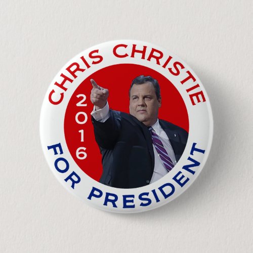 Chris Christie For President 2016 Button