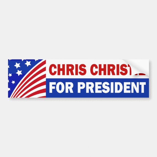Chris Christie For President Bumper Sticker (Front)