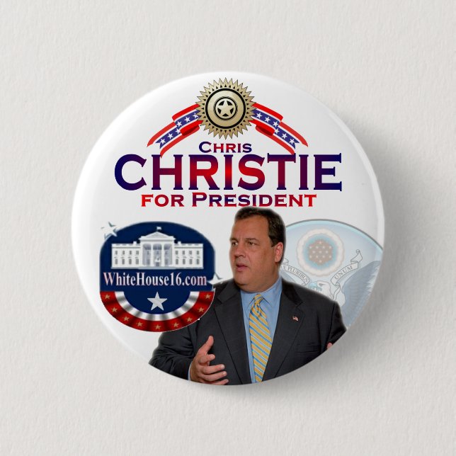 Chris Christie for President Button (Front)