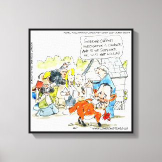 Chris Christie Lie A Fox Rolled Canvas Print