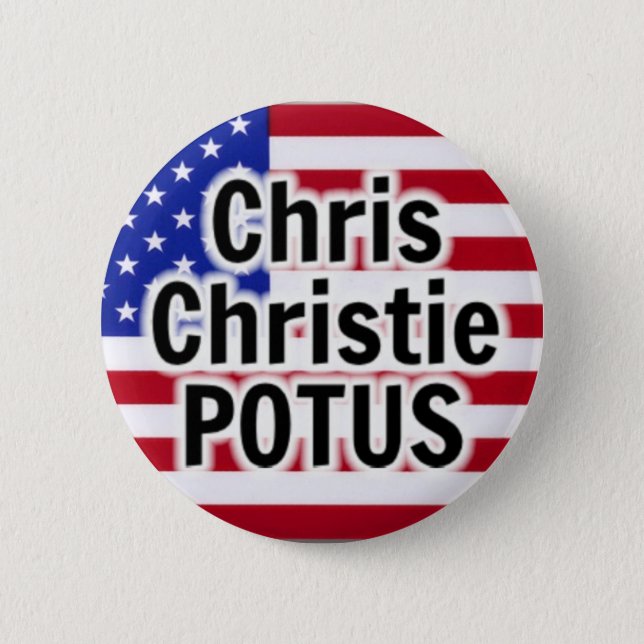 Chris Christie POTUS Button (Front)
