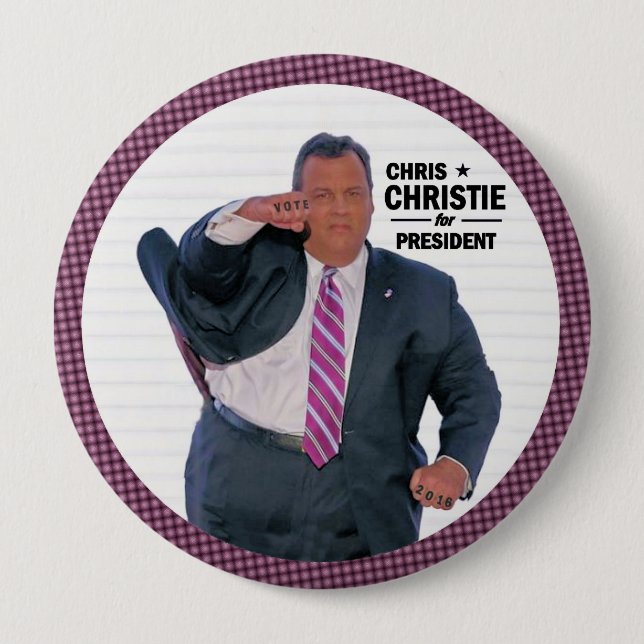 Chris Christie President in 2016 Pinback Button (Front)