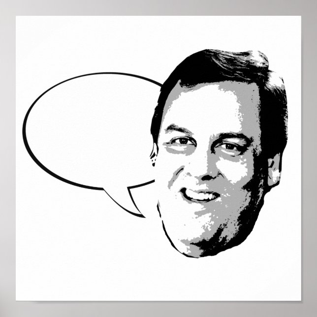 CHRIS CHRISTIE TALK BUBBLE -.png Poster (Front)
