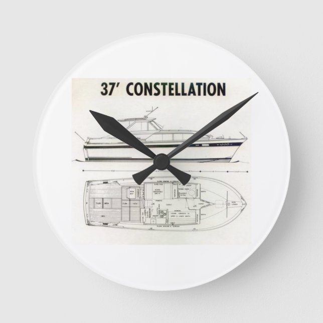Chris Craft Constellation Boat Wall Clock (Front)