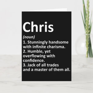 Chris Definition Personalized Name Funny Birthday  Card