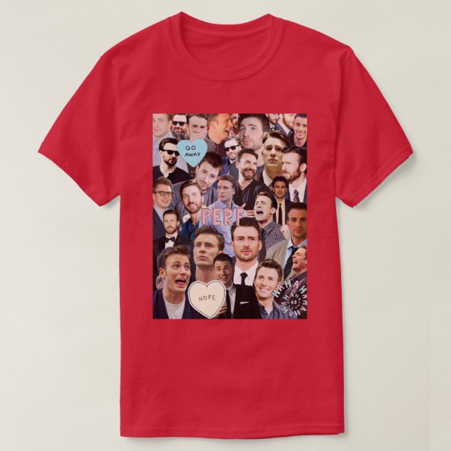 Chris Evans Collage T-Shirt (Design Front)