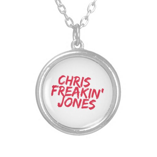 Chris Freakin Jones Kansas City Chiefs Chris Jon Silver Plated Necklace