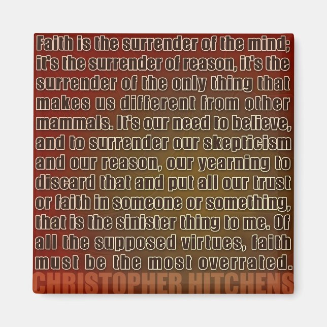 Chris Hitchens Surrender of Reason (Reds) Magnet (Front)