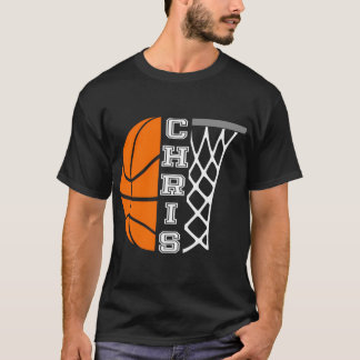 Chris Name Personalized Basketball Player Graphic  T-Shirt