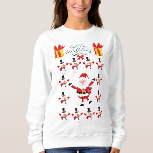 Chrismas Basic Long Sleeve T_Shirt Santa claus  Sweatshirt
