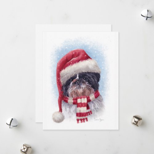 Chrismas dog holiday card