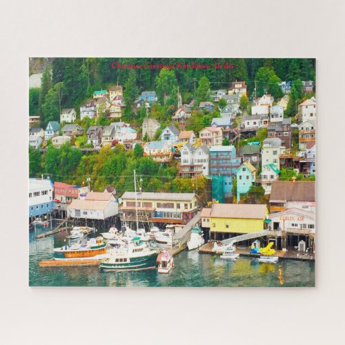 Chrismas Greetings Alaska Ketckican Jigsaw Puzzle