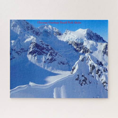 Chrismas Greetings Denali National Park Alaska Jigsaw Puzzle