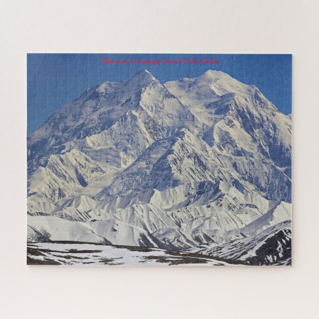 Chrismas Greetings Denali National Park Alaska. Jigsaw Puzzle (Horizontal)
