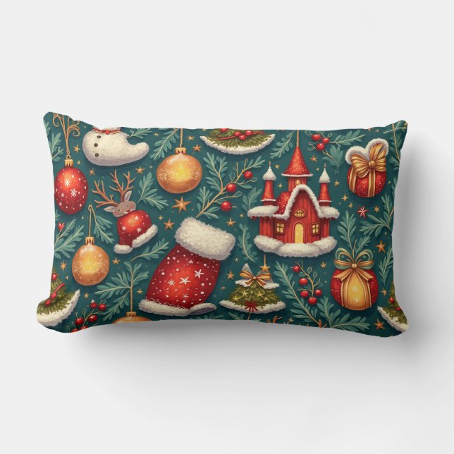 Chrismas Lumbar Pillow (Front)