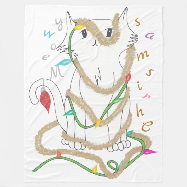 Chrismas Mess Fleece Blanket (Front)