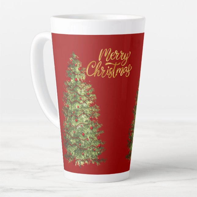 chrismast style  latte mug  (Left Angle)