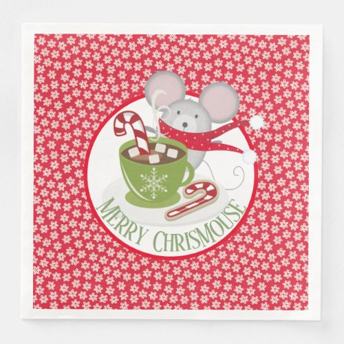 ChrisMouse Snow Flakes Paper Napkin