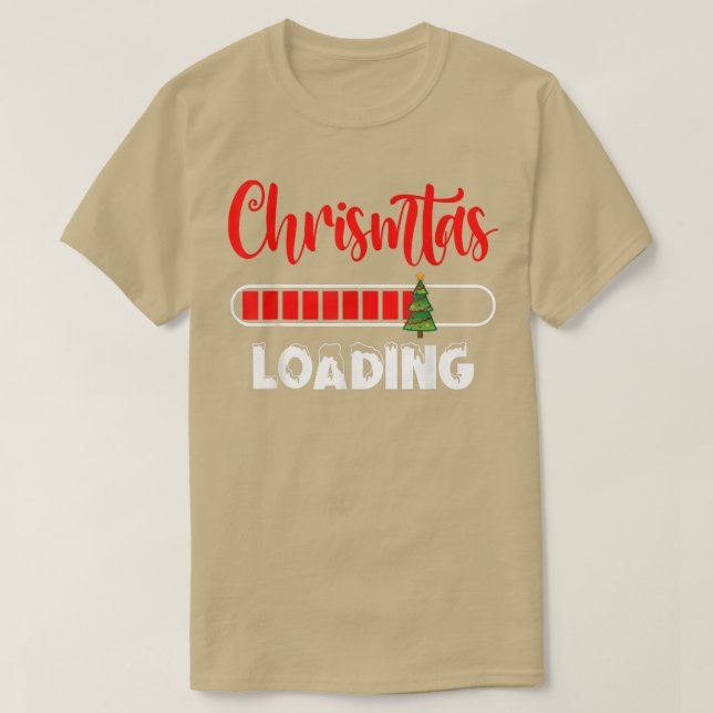 Chrismtas Loading Merry Xmas Tree Religious Holida T-Shirt (Design Front)
