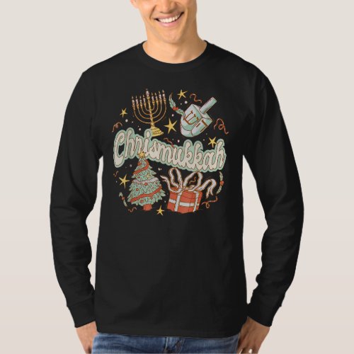 Chrismukkah Christmas Hanukkah Doodle Jewish Holid T_Shirt