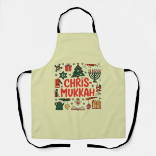 Chrismukkah Hanukkah Christmas Jewish Religious Apron