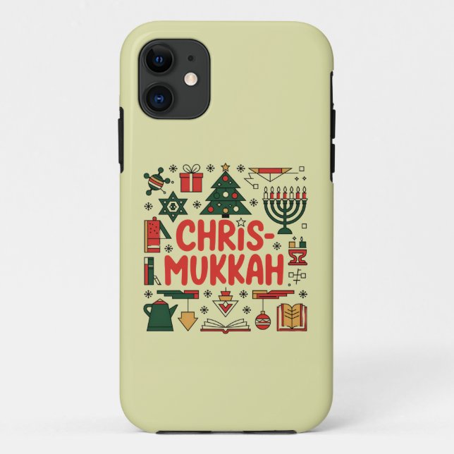 Chrismukkah Hanukkah Christmas Jewish Religious  Case-Mate iPhone Case (Back)