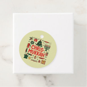 Chrismukkah Hanukkah Christmas Jewish Religious  Favor Tags