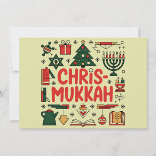 Chrismukkah Hanukkah Christmas Jewish Religious Holiday Card