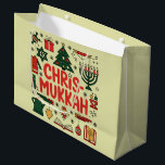Chrismukkah Hanukkah Christmas Jewish Religious  Large Gift Bag<br><div class="desc">Chrismukkah Hanukkah Christmas Jewish Religious</div>