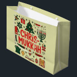 Chrismukkah Hanukkah Christmas Jewish Religious  Large Gift Bag<br><div class="desc">Chrismukkah Hanukkah Christmas Jewish Religious</div>