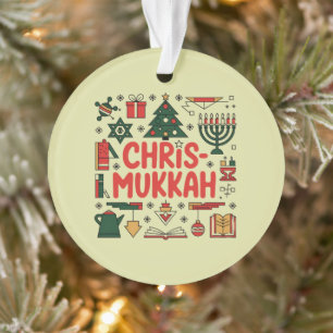 Chrismukkah Hanukkah Christmas Jewish Religious Ornament