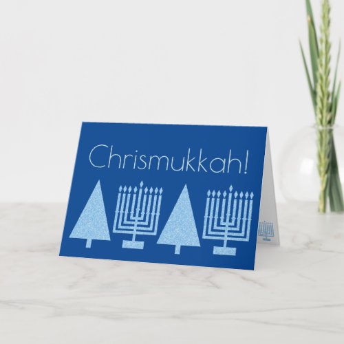 Chrismukkah Light Blue Holiday Add Your Photo