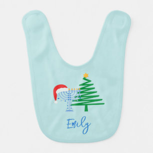 Chrismukkah Personalized Baby Bib