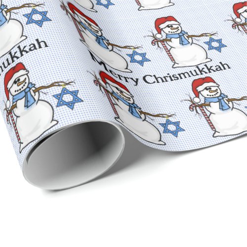 Chrismukkah Snowman Wrapping Paper