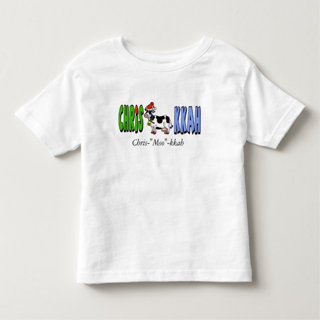 Chrismukkah Toddler's T-shirt with Cow (Front)