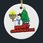 Chrismukkah tree ornament<br><div class="desc">For every home that celebrates both Christmas and Hannukah! A tree ornament to add to your collection. Or buy as a gift for someone you care about this holiday season!</div>