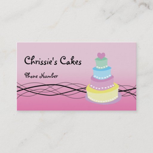 Customizable Chrissie's Cakes Business Card
