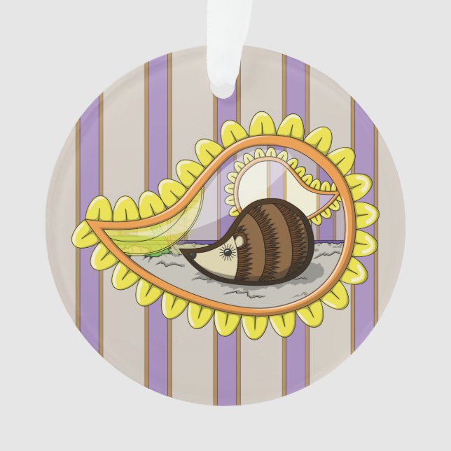Chrissy the Hedgehog Acrylic Ornament (Front)