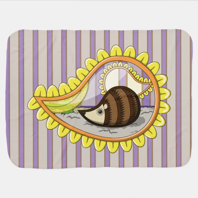 Chrissy the Hedgehog Baby Blanket (Horizontal)